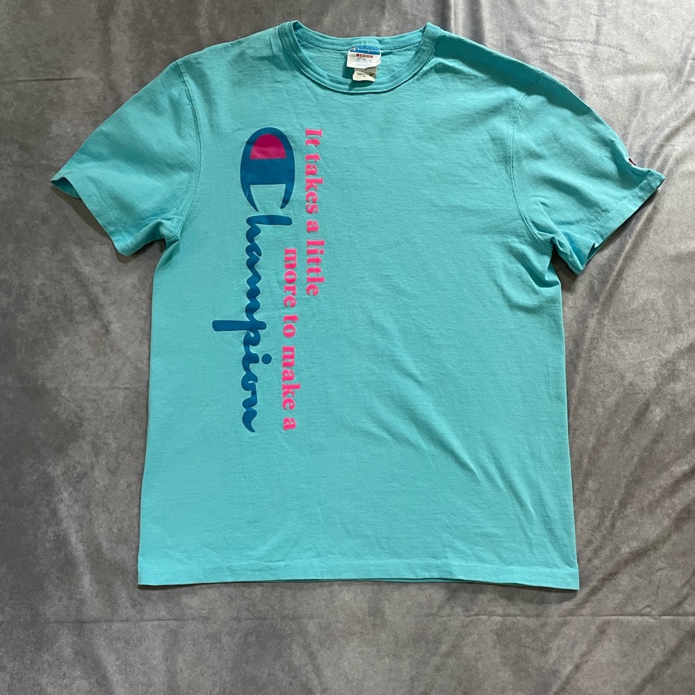 Champion Aqua Blue Crewneck T-Shirt